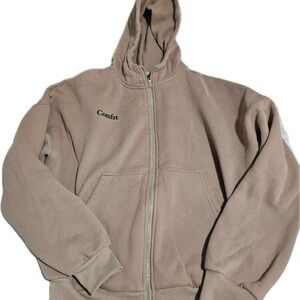 Comfrt Zip-Up Hoodie - Brown / Tan